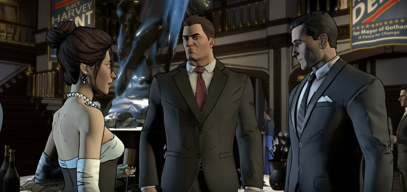 Vicki Vale, Harvey Dent and Bruce Wayne